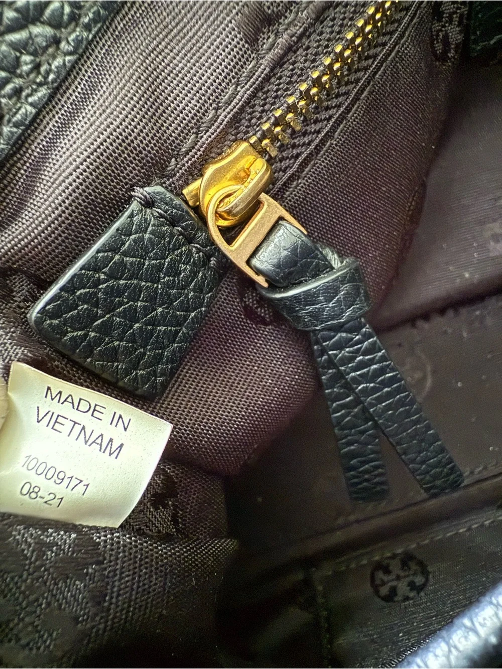 Tory Burch Blake Flap Black Pebbled Leather Small Crossbody